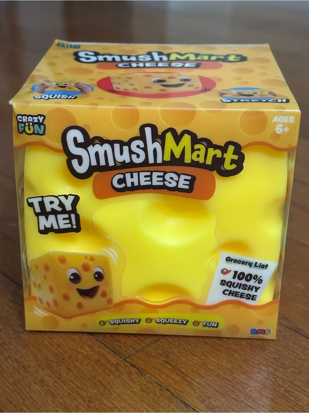 RMS Viral SmushMart XL Cheese Squishy Toy - Bright Yellow